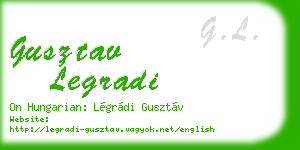 gusztav legradi business card
