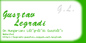 gusztav legradi business card